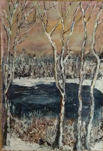 John D. Snow at Wintersett, acrylic.